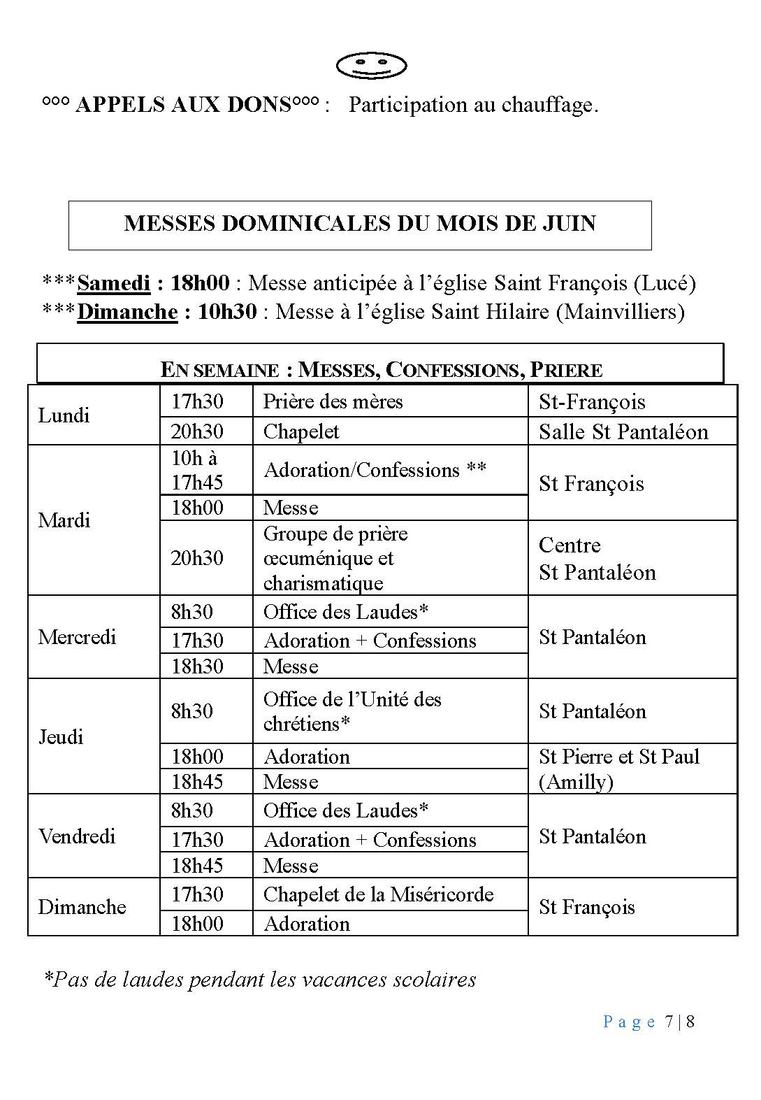 Feuille paroissiale de juin 2026